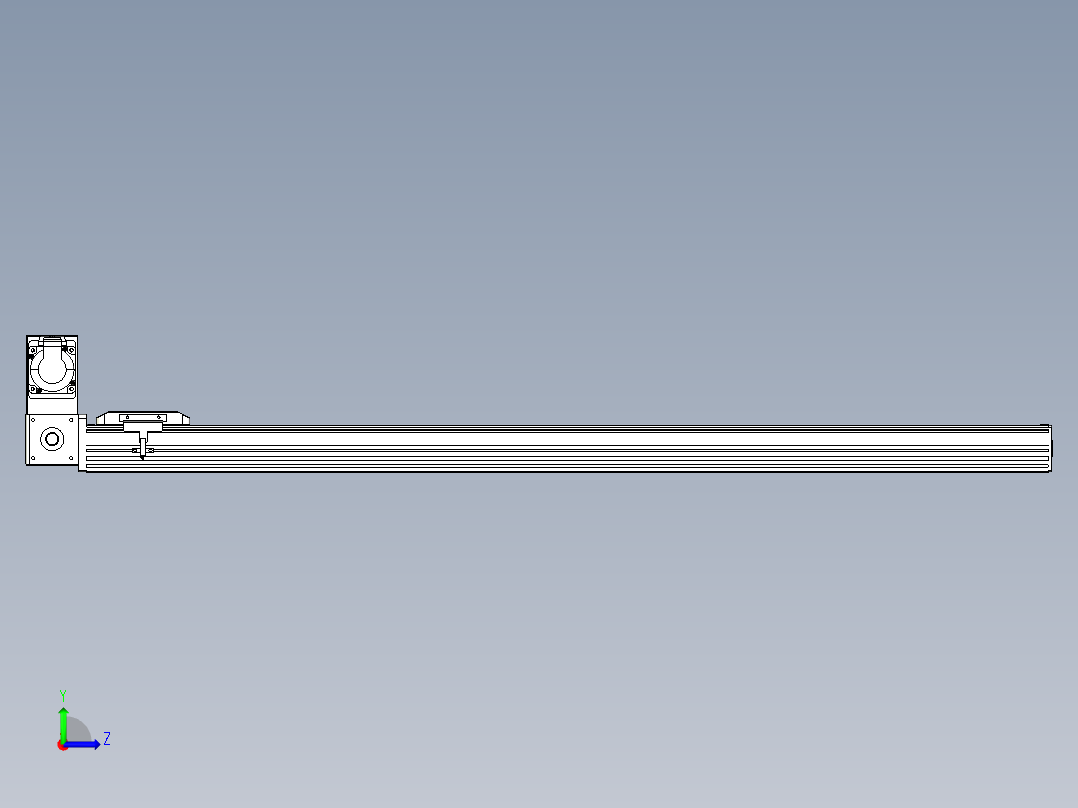 同步带全封闭直线模组TPA-HCB-85D-90-L1050-LU-C-P20-N3左视图