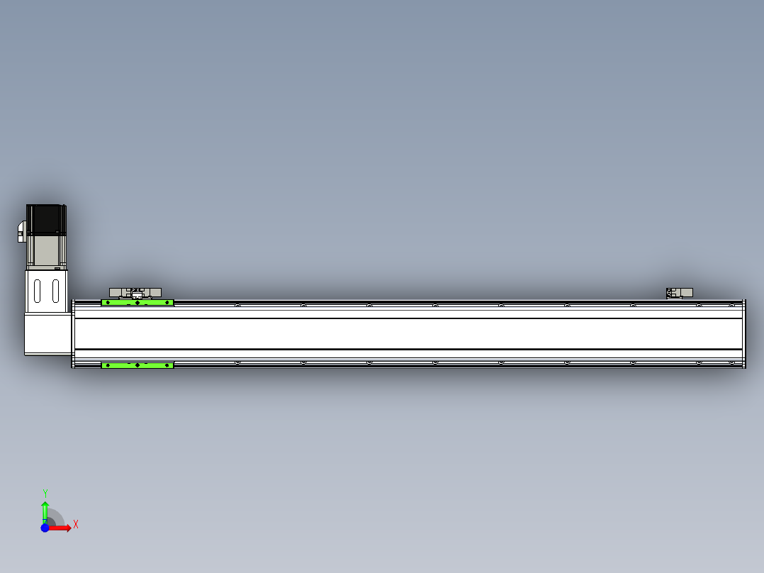 同步带滑台-半封闭B10-L90-S800-R-P40-D3前视图