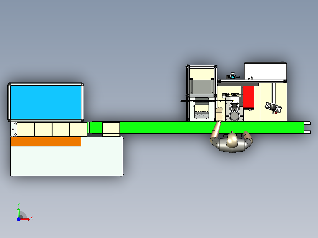 B10_铆接装箱机设计模型前视图