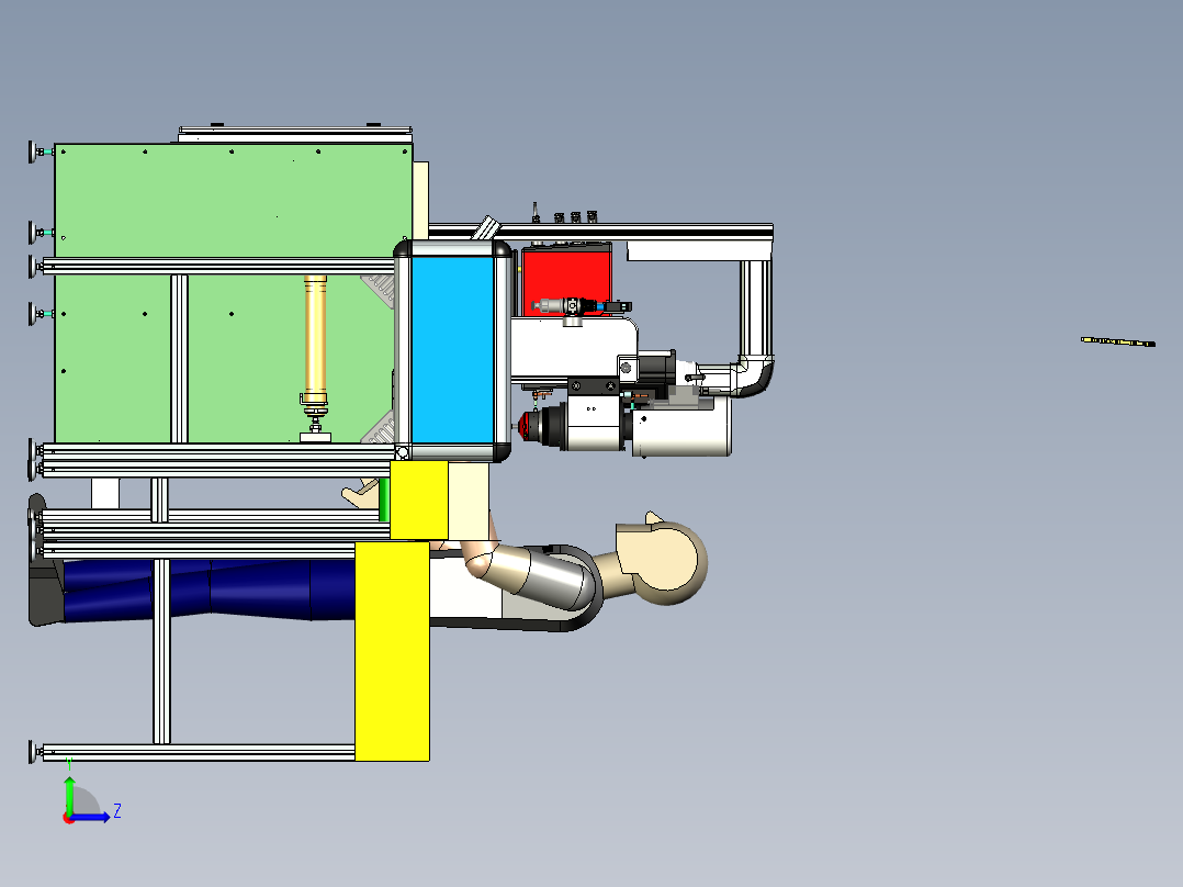 B10_铆接装箱机设计模型左视图