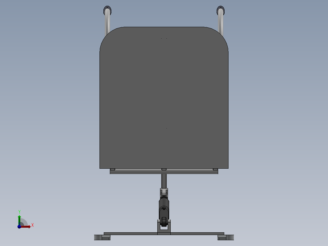 后背翻转机构模型与仿真前视图
