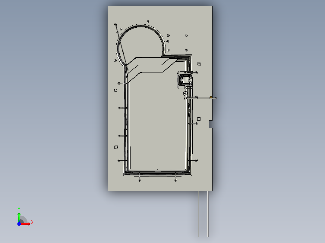残疾人游泳池升降机前视图