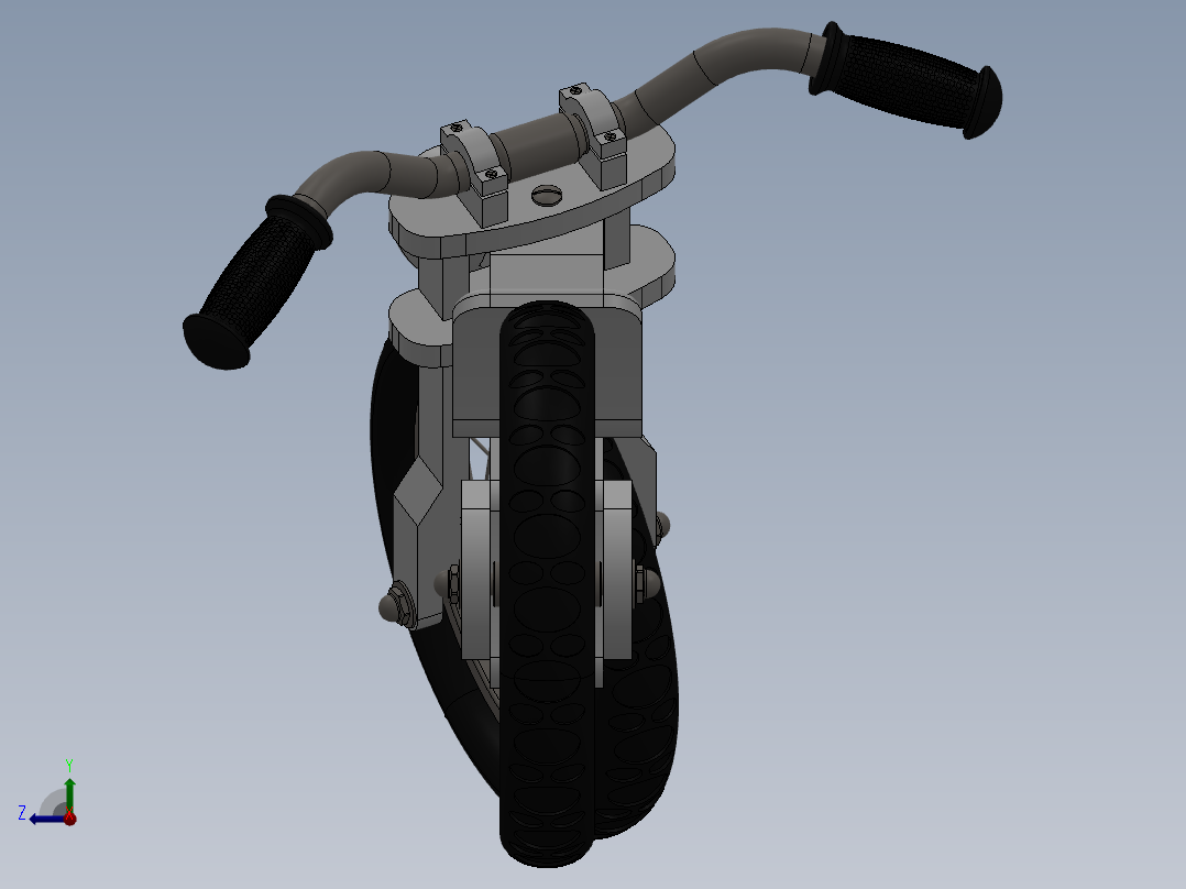 67---自行车改造的充电配件设计模型sw2010三维图纸模型设计图纸右视图
