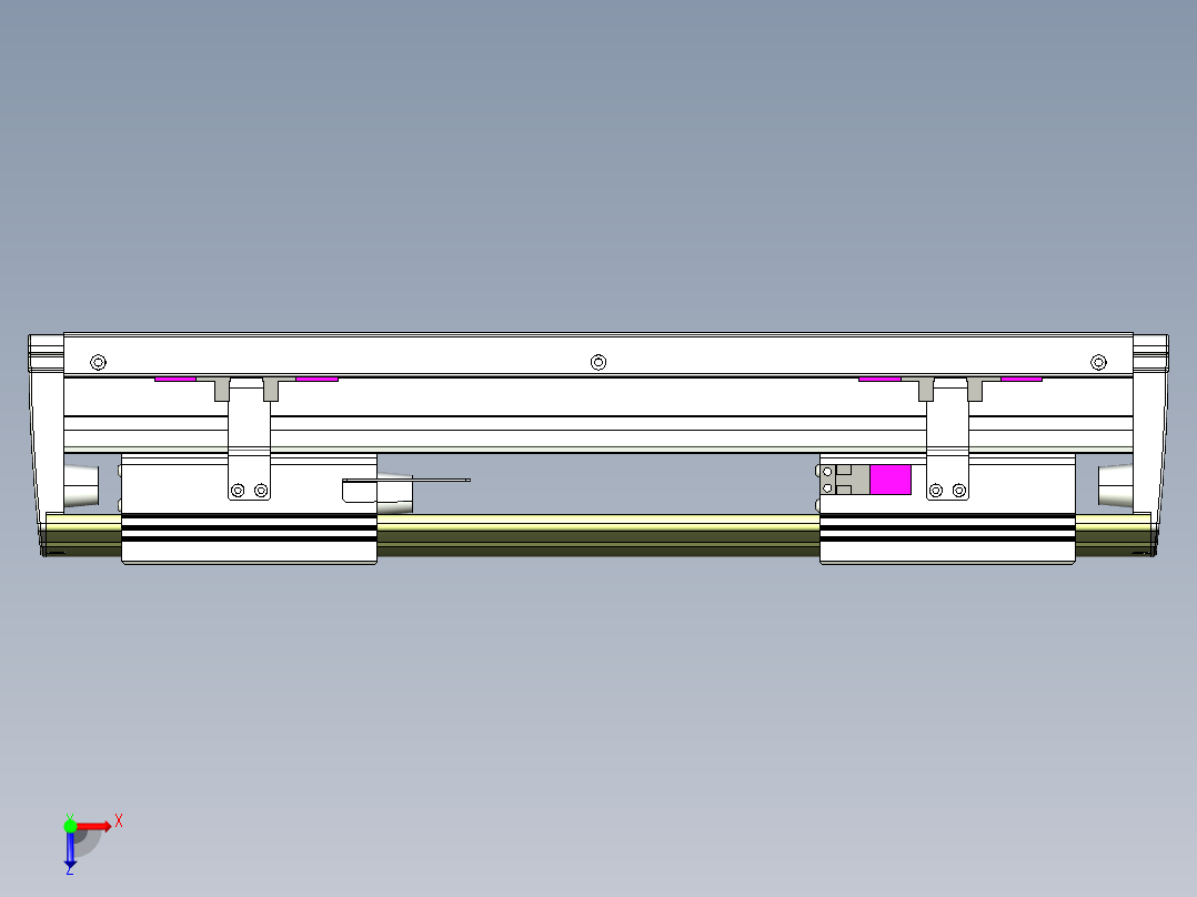 威洛博VL系列直线电机模组-2VL22H1-S150俯视图