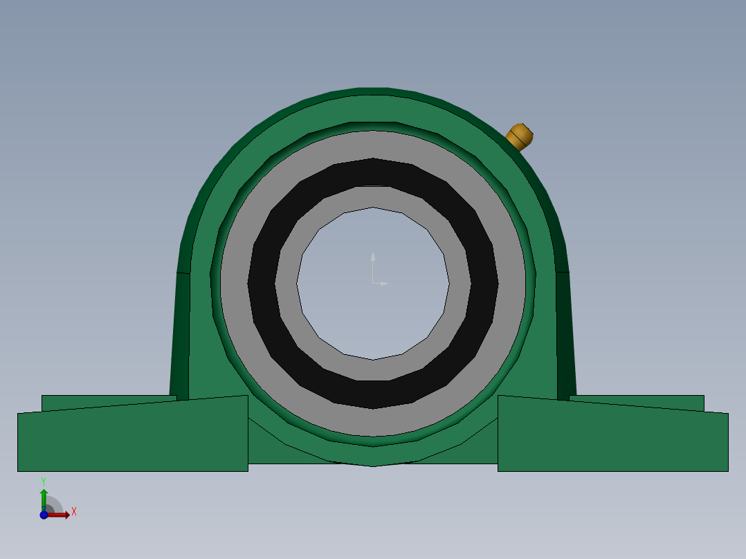 GB／T7810-1995带立式座轴承UCP208前视图