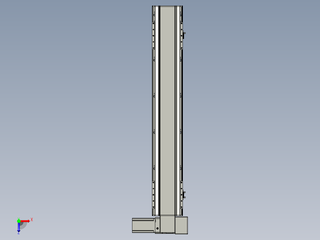 直线模组LHB17-L40-S850-RD设计图纸俯视图