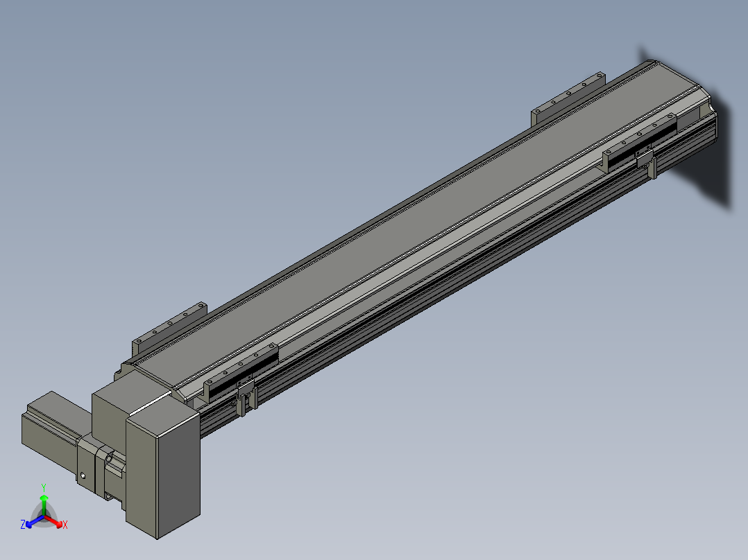 直线模组LHB17-L40-S850-RD设计图纸正等轴测图
