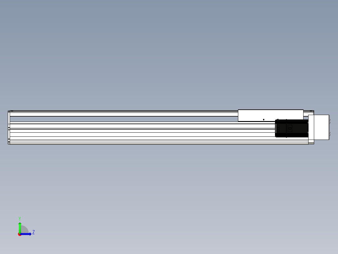 Toyo东佑达直线模组-ETH22-750-BR-400W+煞車左视图