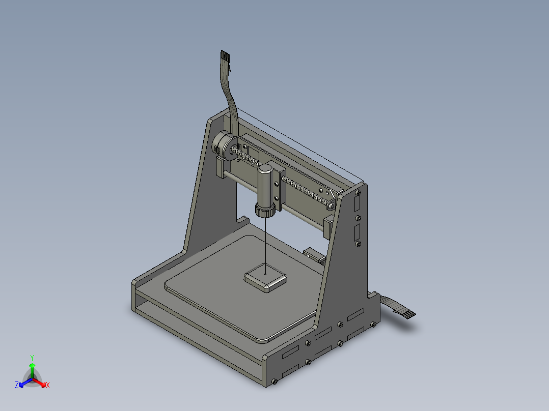 微型激光雕刻机主视图