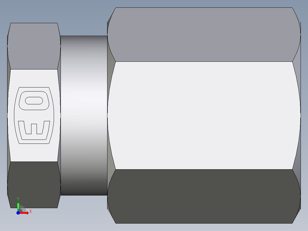 卡套式工业通用硬管接头EO_Blanking_plug_for_tube_ends_ROV06LCF前视图