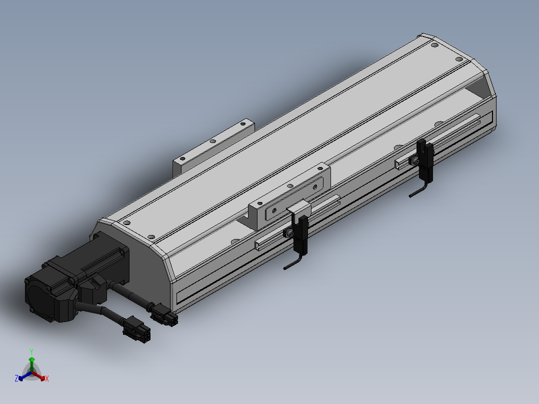 精密模组MY100-T10-150L-BC-P10B-C4-C正等轴测图