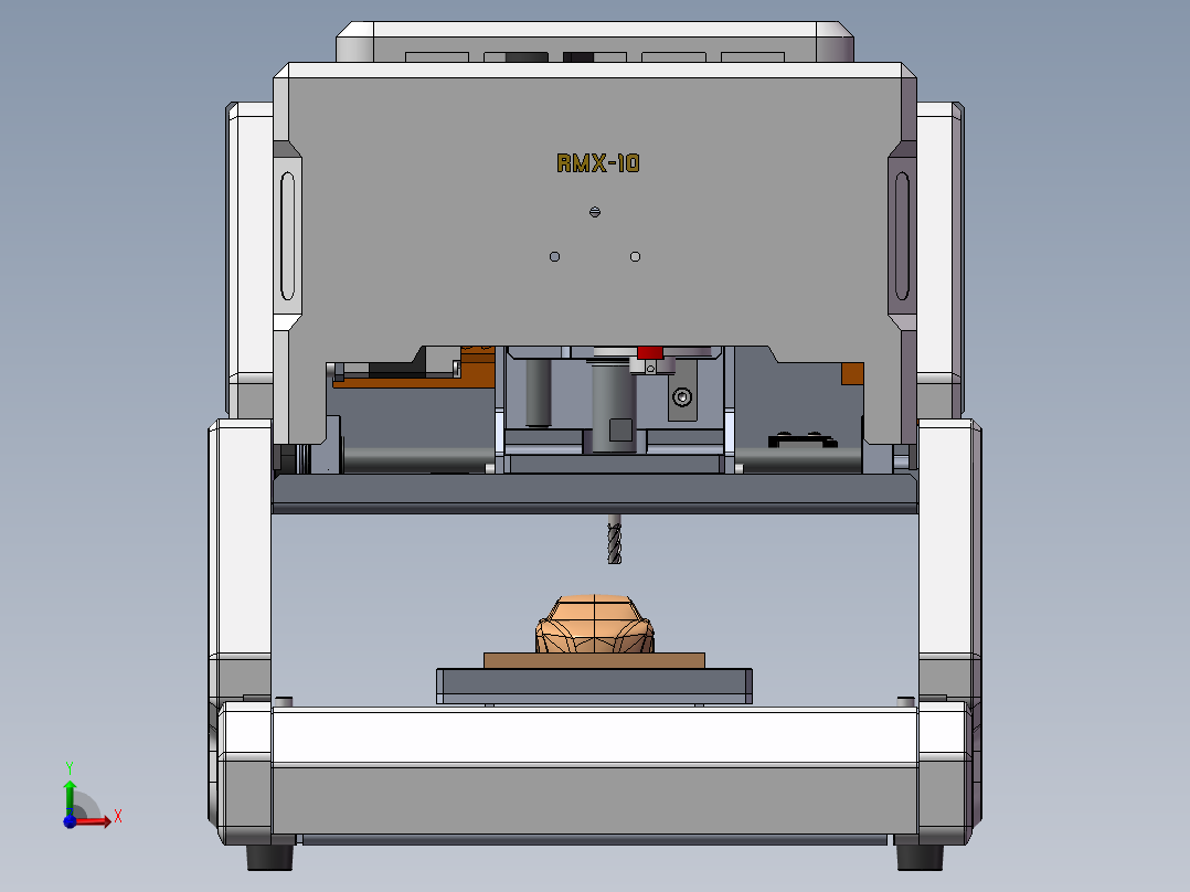 187三轴台式数控加工车床前视图