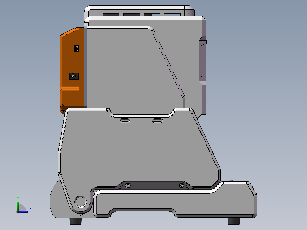 187三轴台式数控加工车床左视图