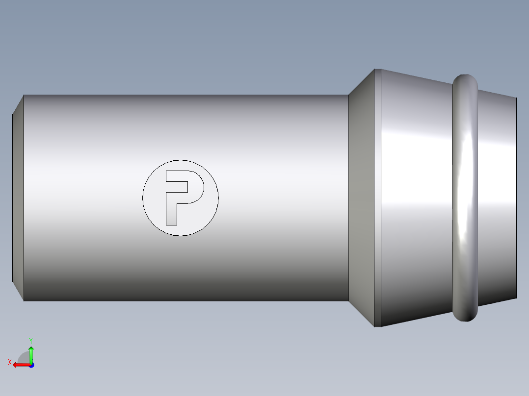 卡套式工业通用硬管接头EO_Schweisskegel_SKA16X3后视图