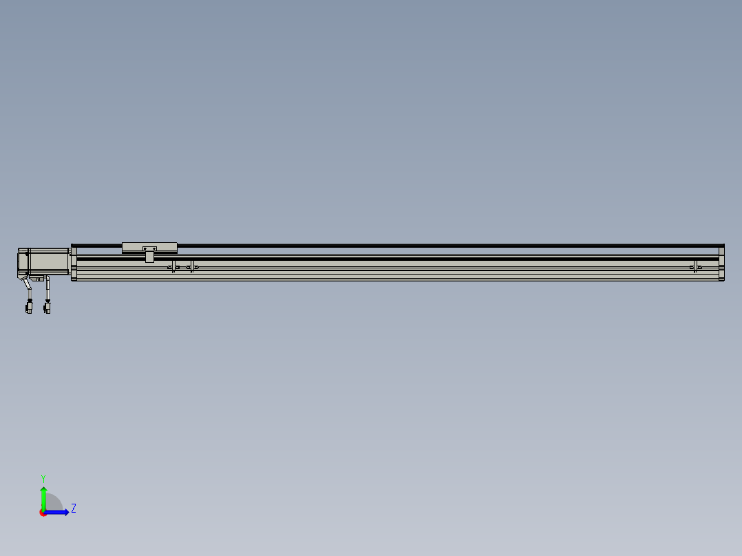 东锦丝杆传动-直线滑台模组DH120-C-S1150-BC-P400W-C3左视图