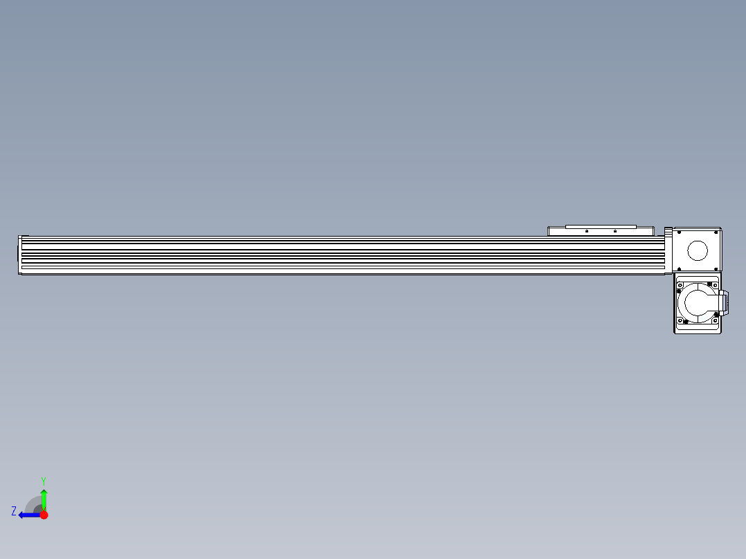 同步带全封闭直线模组TPA-HCB-110D-90-L700-RP-Y-P40-N3右视图