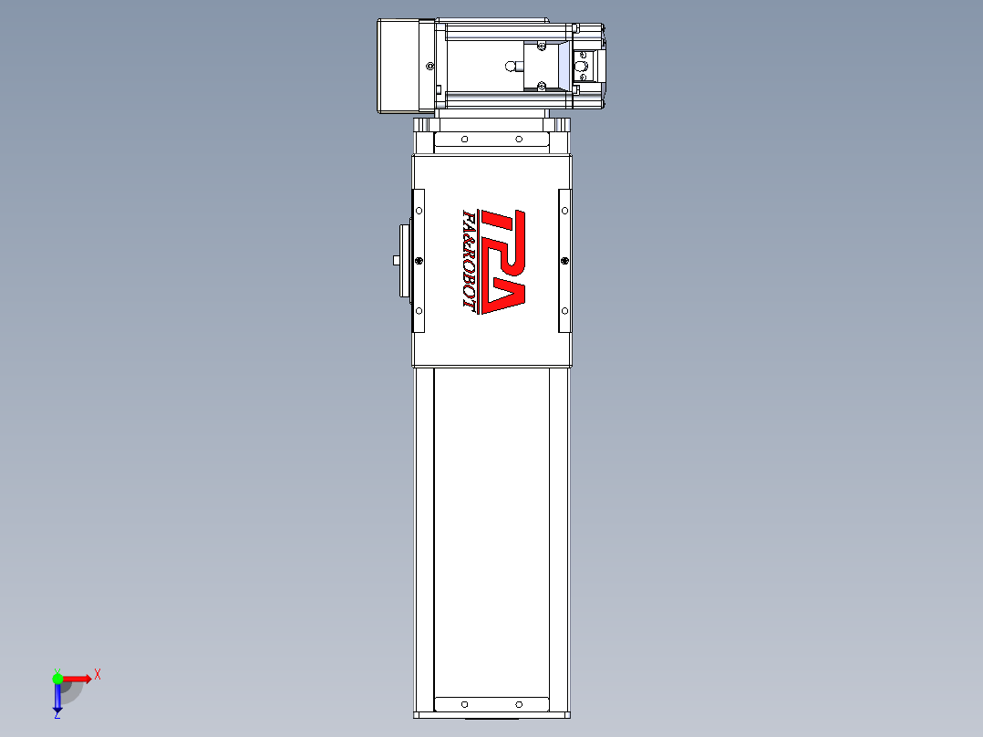 同步带全封闭直线模组TPA-HCB-110D-90-L200-RU-C-P40-N3俯视图