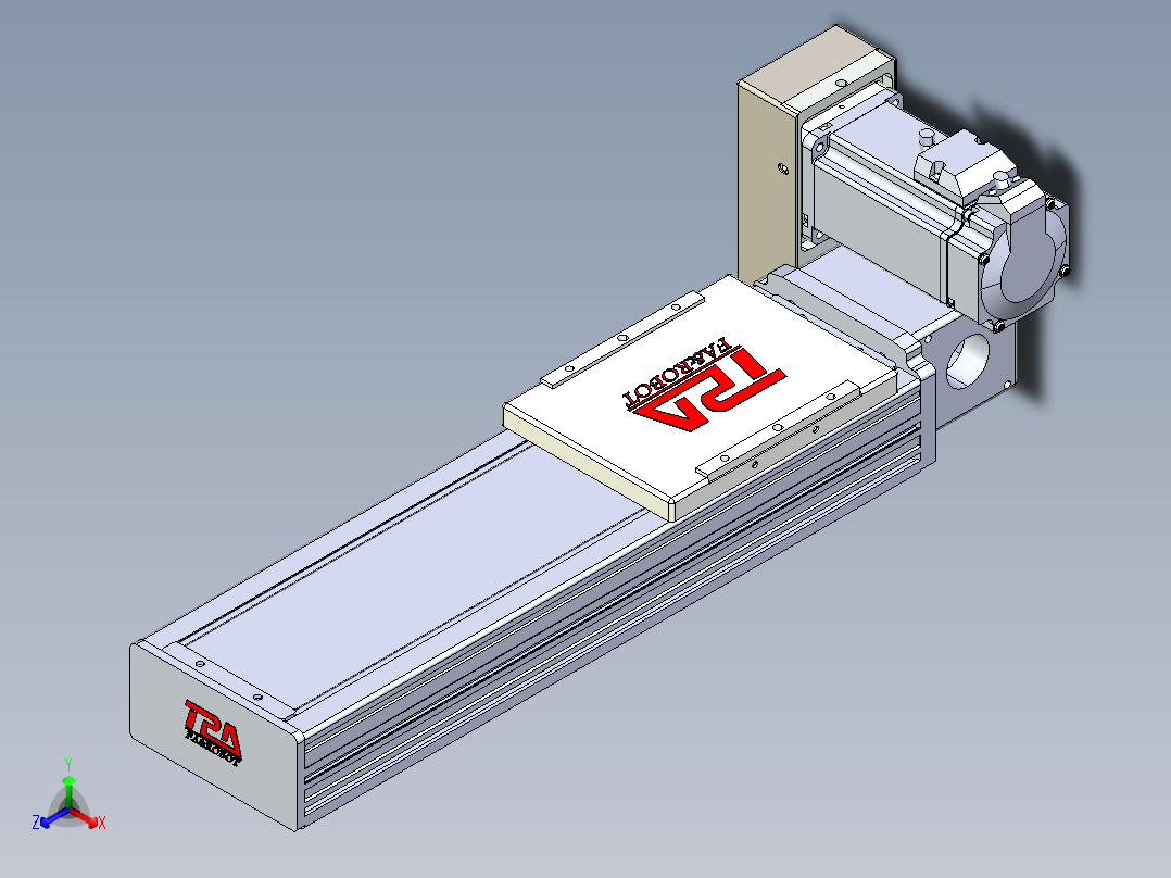 同步带全封闭直线模组TPA-HCB-110D-90-L200-RU-C-P40-N3正等轴测图