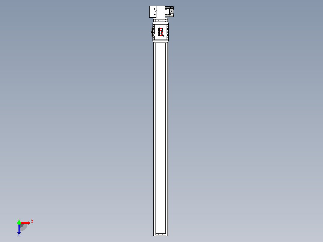 同步带全封闭直线模组TPA-HCB-85D-90-L1050-RP-C-P20-N3俯视图
