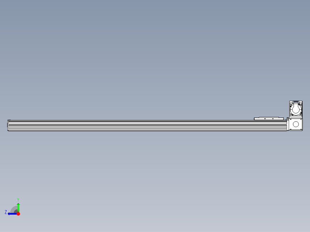 同步带全封闭直线模组TPA-HCB-110D-90-L1200-RU-Y-P40-N3右视图