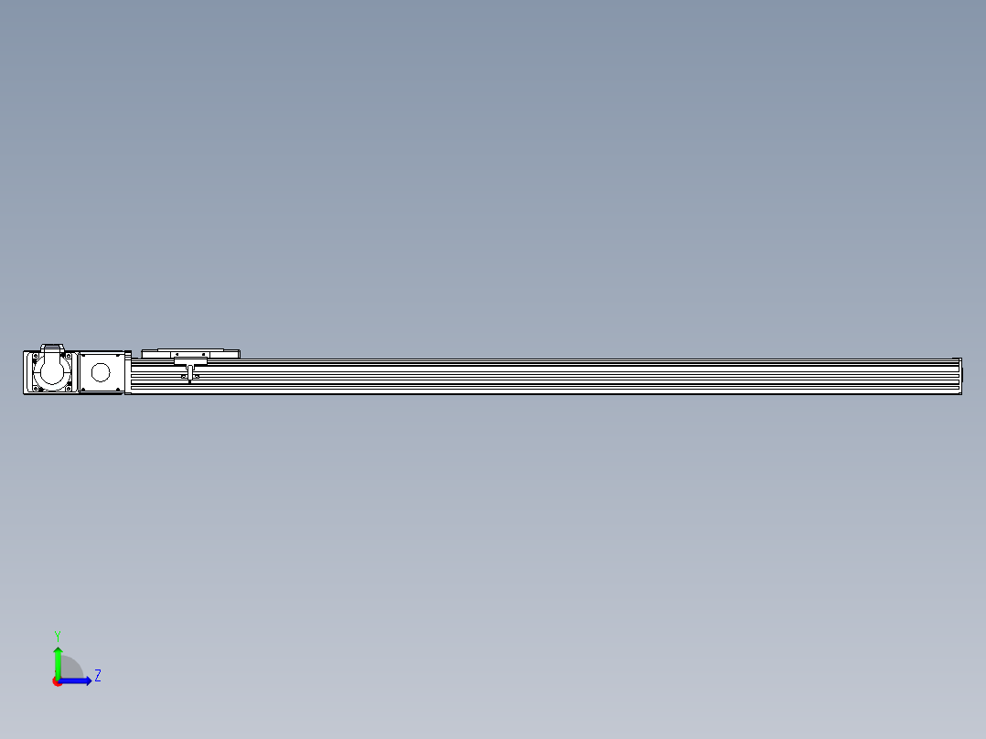 同步带全封闭直线模组TPA-HCB-110D-90-L1050-ML-C-P40-N3左视图
