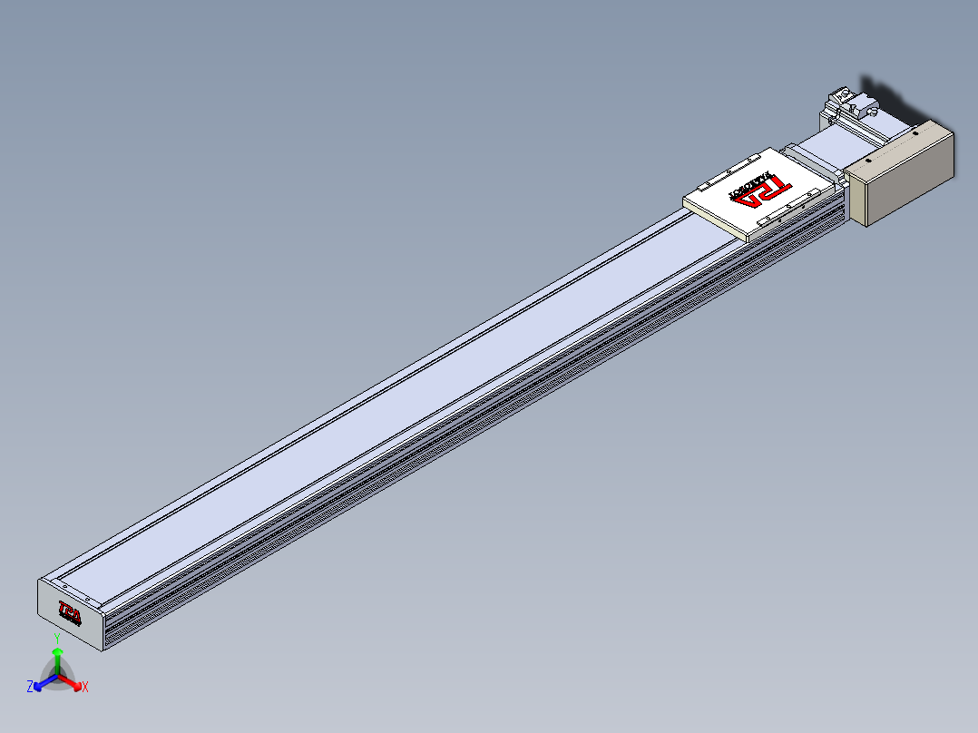 同步带全封闭直线模组TPA-HCB-110D-90-L1050-ML-C-P40-N3正等轴测图