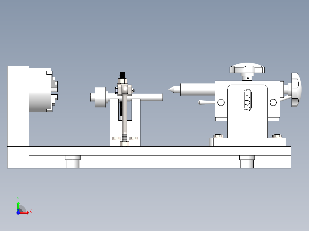 齿轮轴夹具前视图