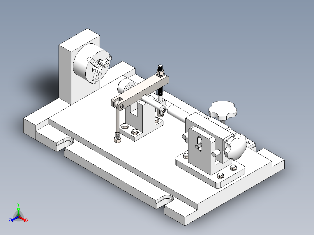 齿轮轴夹具正等轴测图