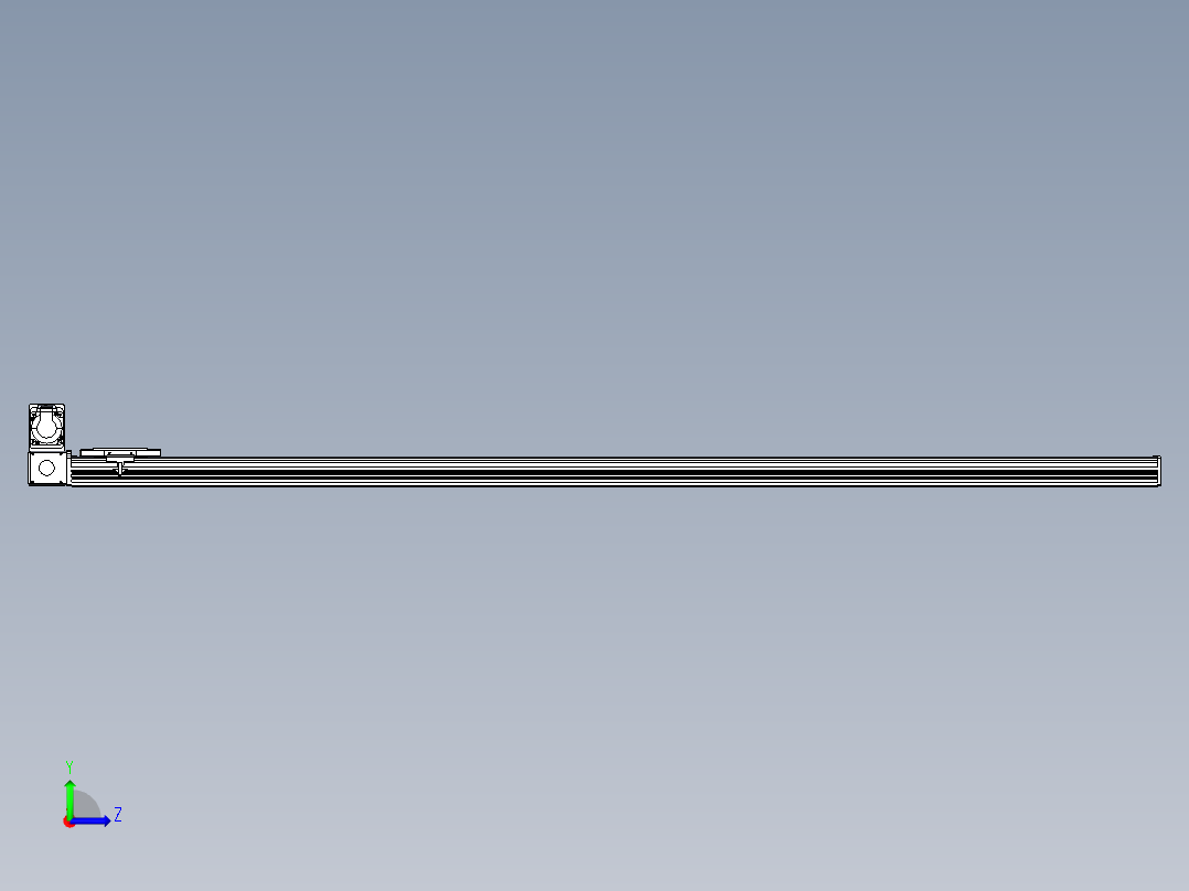 同步带全封闭直线模组TPA-HCB-110D-90-L1800-LU-C-P40-N3左视图