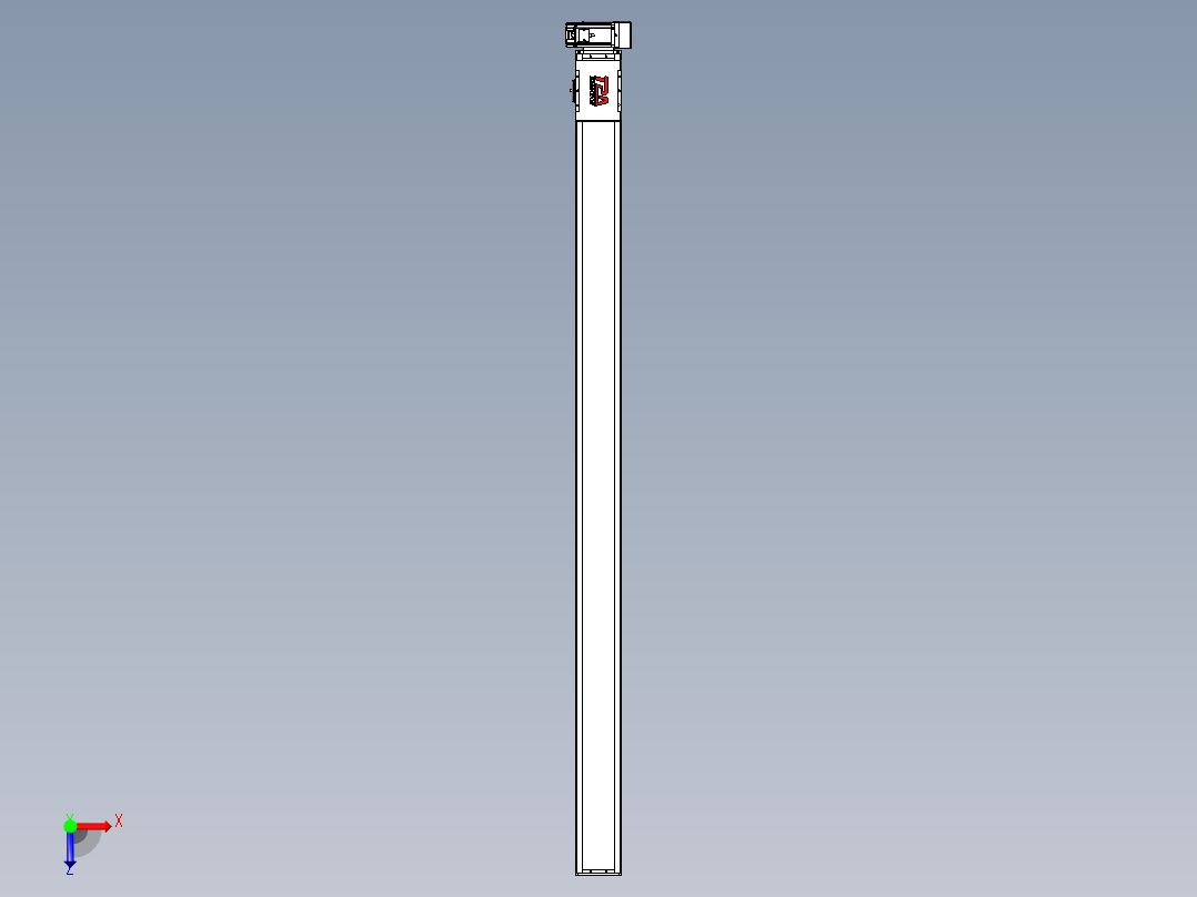 同步带全封闭直线模组TPA-HCB-110D-90-L1800-LU-C-P40-N3俯视图