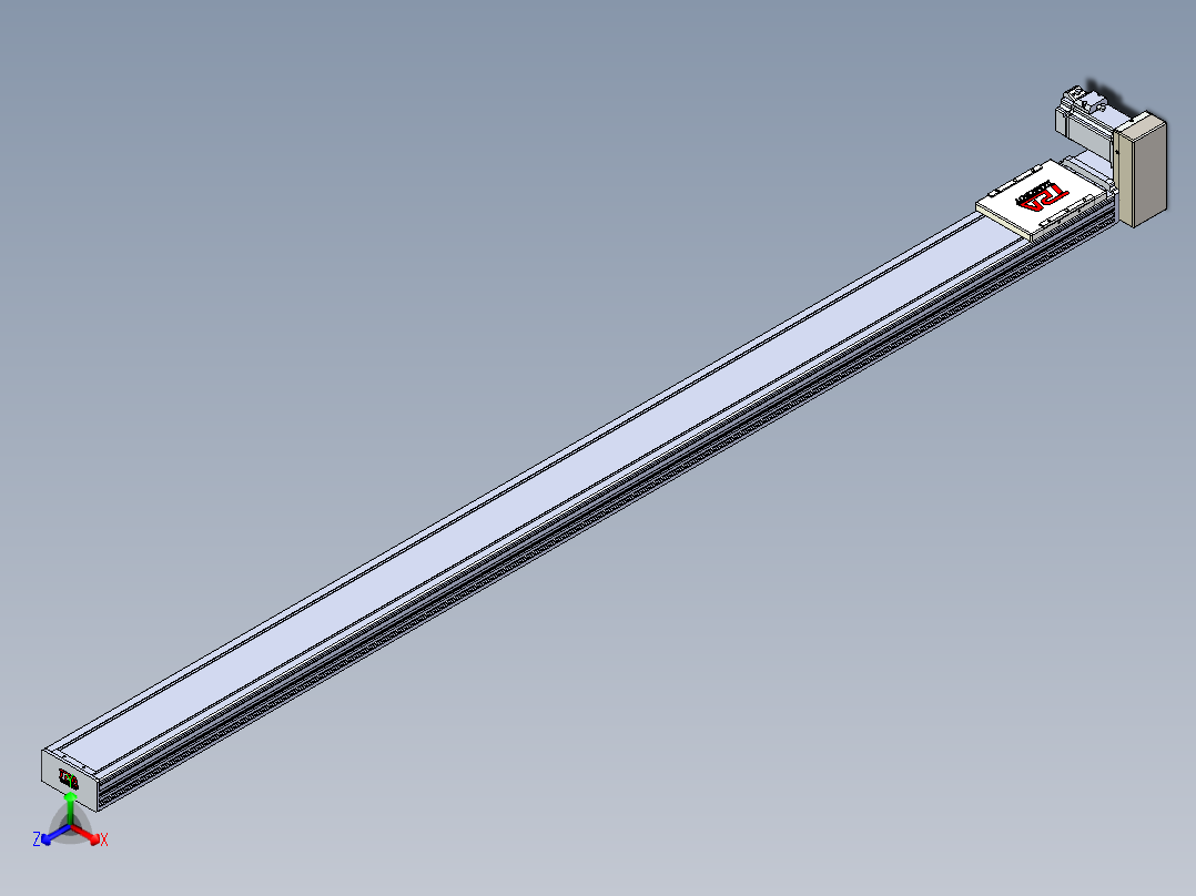 同步带全封闭直线模组TPA-HCB-110D-90-L1800-LU-C-P40-N3正等轴测图