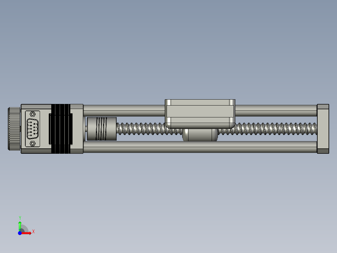 线性模组、CNC直线运动机构前视图