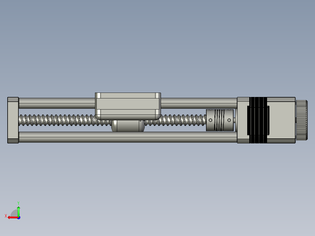 线性模组、CNC直线运动机构后视图