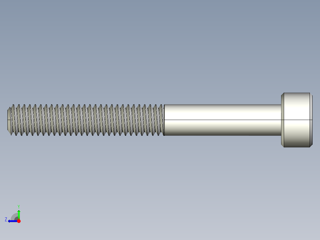 M4 x 0.7mm Thread 35mm LONG SOCKET HEAD CAP SCREW.IGS右视图
