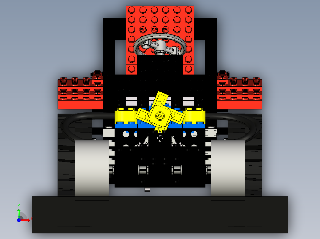 lego-technic-8860-dragster.1-乐高玩具赛车前视图