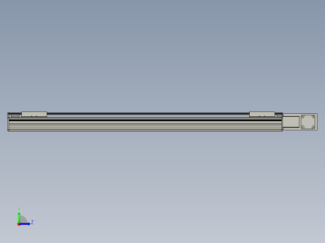 直线模组WG-LHB12-S950-BR设计图纸左视图