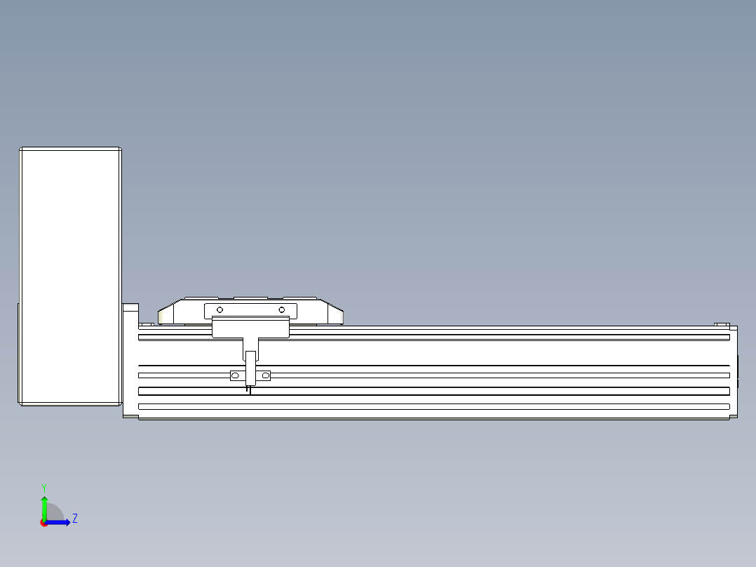 同步带全封闭直线模组TPA-HCB-85D-90-L200-RU-C-P20-N3左视图