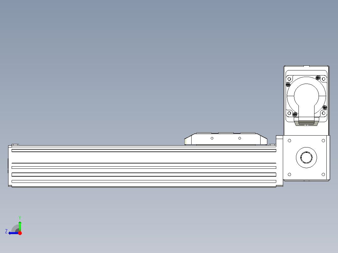 同步带全封闭直线模组TPA-HCB-85D-90-L200-RU-C-P20-N3右视图