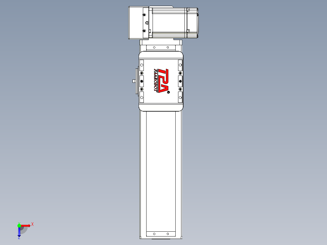 同步带全封闭直线模组TPA-HCB-85D-90-L200-RU-C-P20-N3俯视图