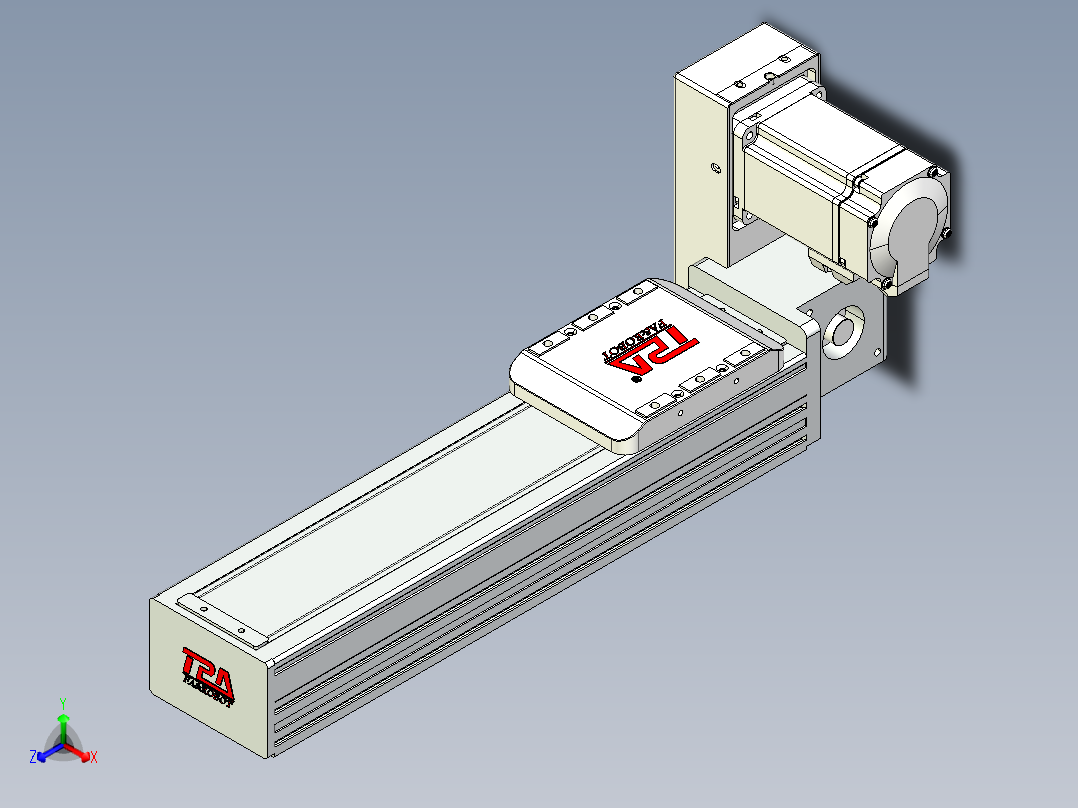 同步带全封闭直线模组TPA-HCB-85D-90-L200-RU-C-P20-N3正等轴测图