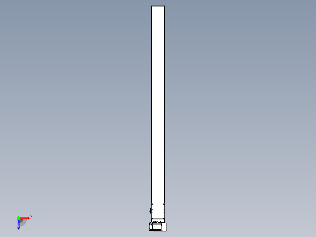同步带全封闭直线模组TPA-HCB-105D-90-L1500-RU-C-P20-N3俯视图