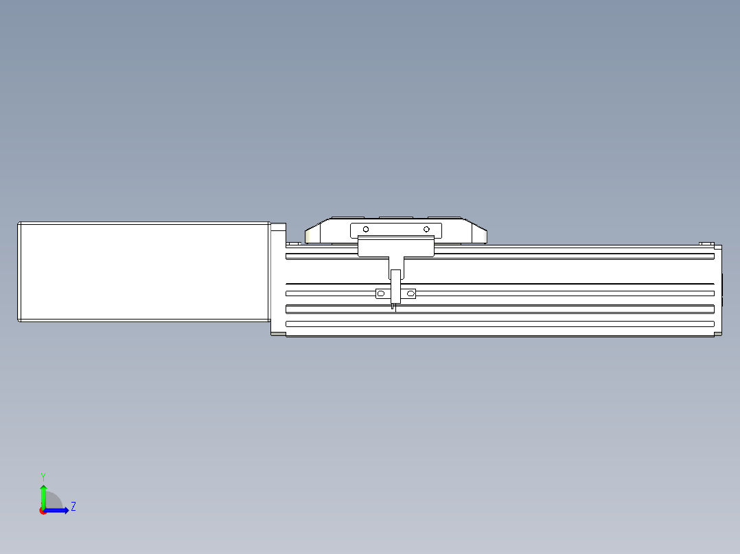 同步带全封闭直线模组TPA-HCB-85D-90-L100-MR-Y-P20-N3左视图