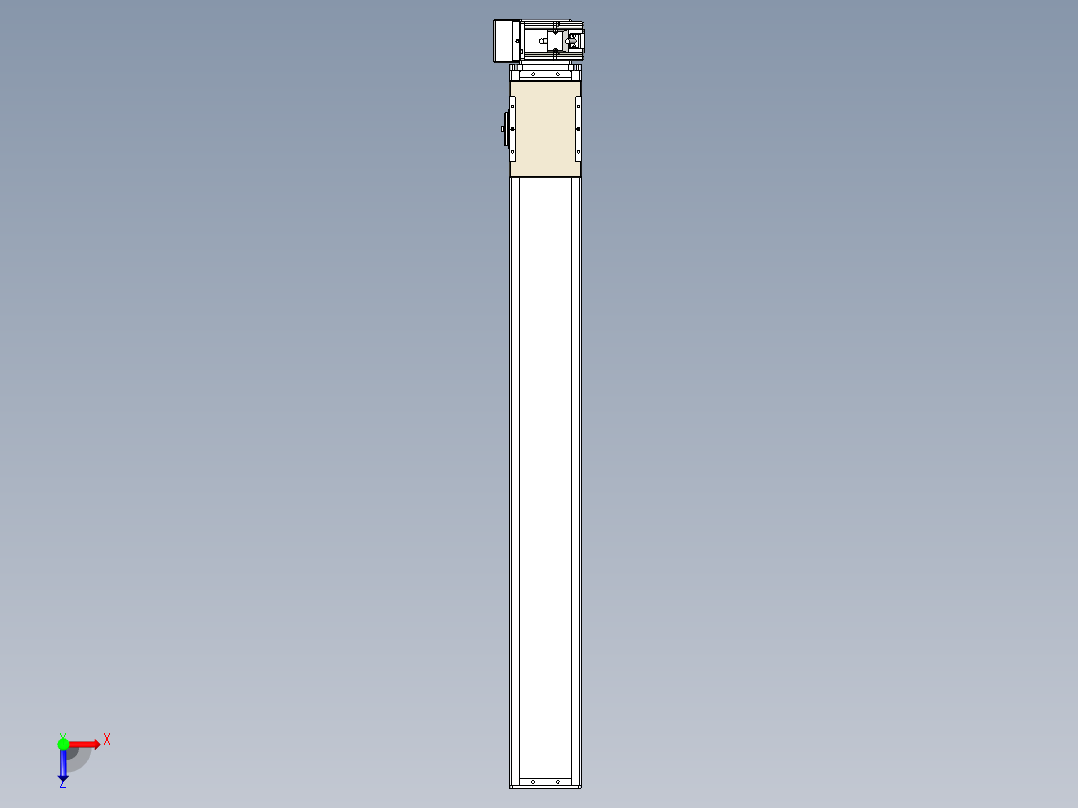 同步带全封闭直线模组TPA-HCB-110D-90-L900-RU-C-P40-N3俯视图