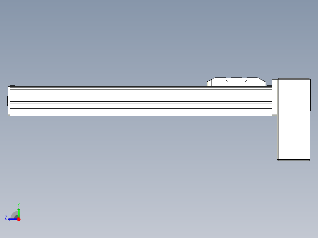 同步带全封闭直线模组TPA-HCB-85D-90-L350-LP-Y-P20-N3右视图