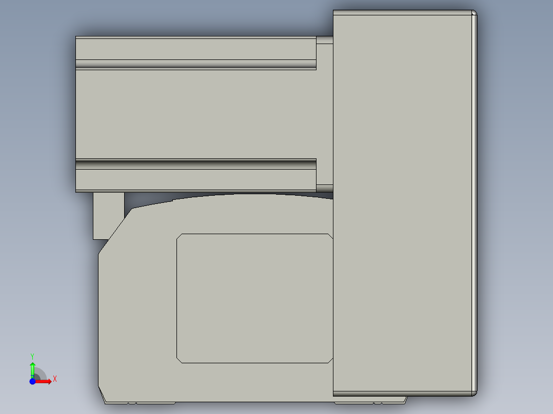 直线模组WG-LHB12-S1400-RU设计图纸前视图