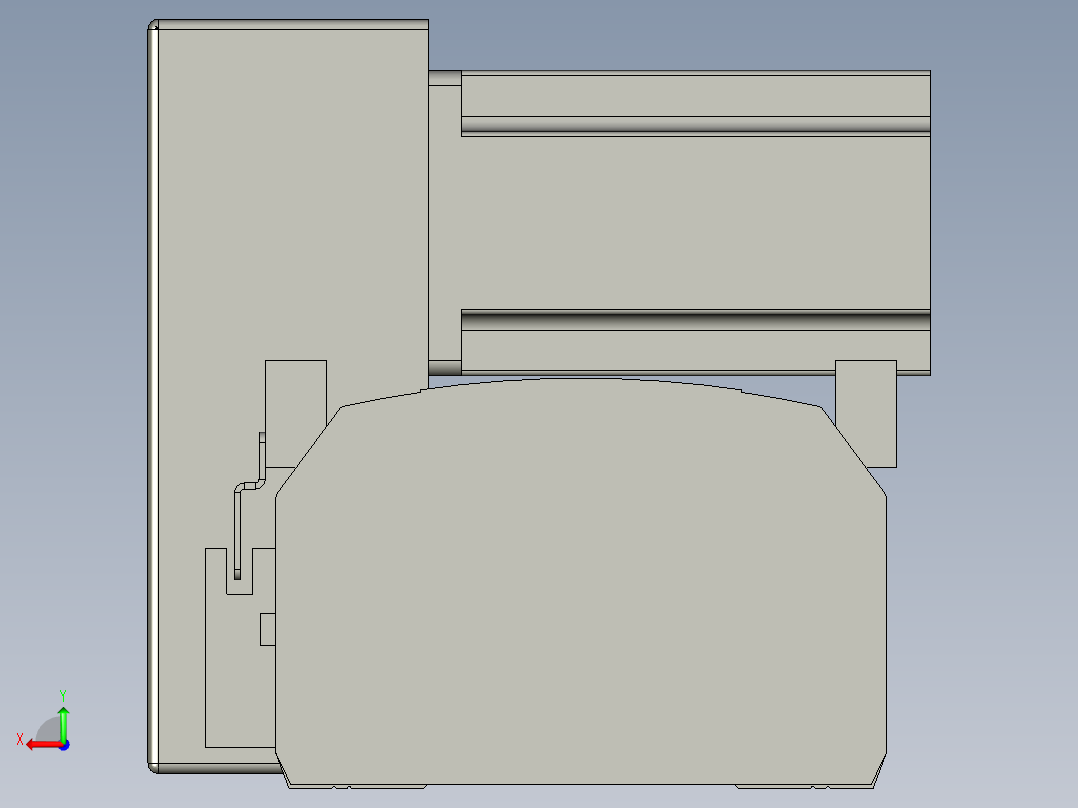 直线模组WG-LHB12-S1400-RU设计图纸后视图