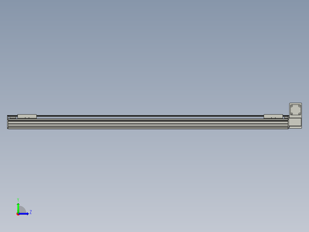 直线模组WG-LHB12-S1400-RU设计图纸左视图