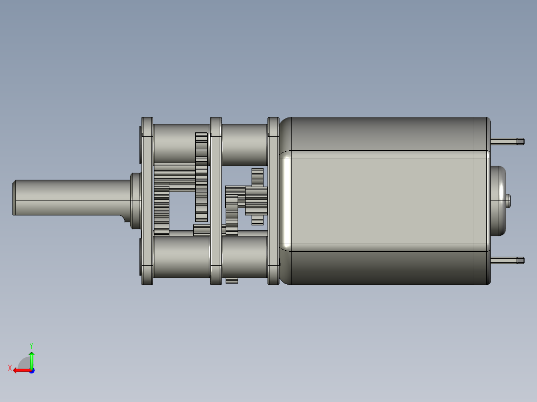 齿轮马达后视图