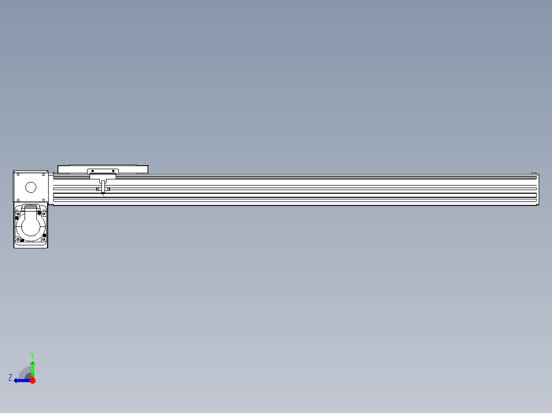 同步带全封闭直线模组TPA-HCB-120D-90-L700-LP-Y-P40-N3右视图