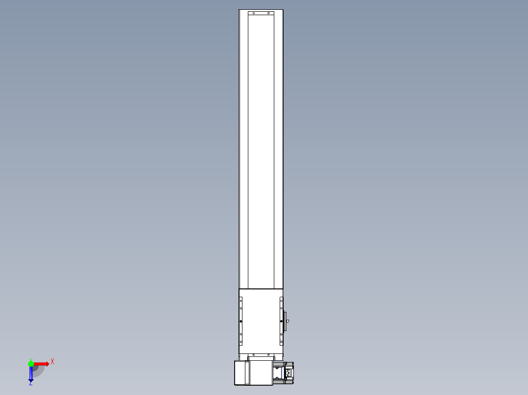 同步带全封闭直线模组TPA-HCB-120D-90-L700-LP-Y-P40-N3俯视图
